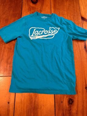 Vineyard Vines Turquoise Lacrosse Logo Short Sleeve Tee